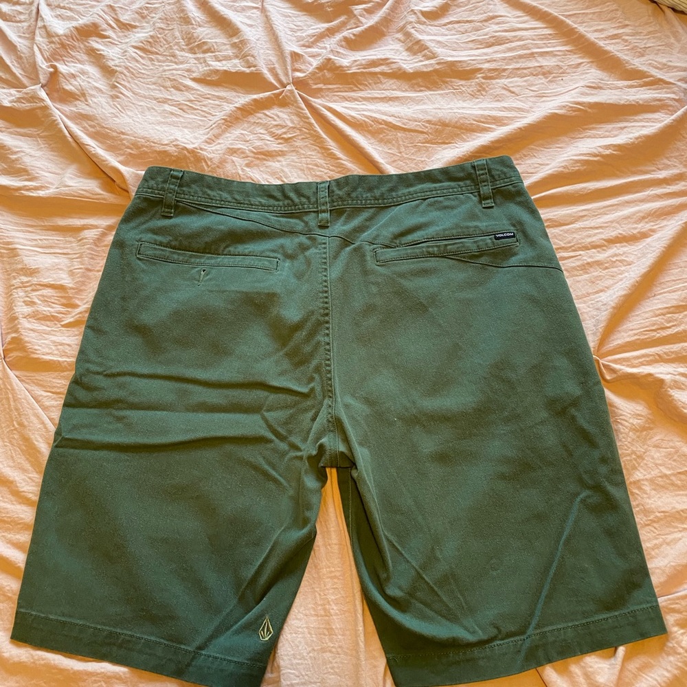 Dark Green Volcom Shorts